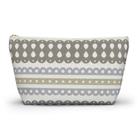Ribbon Candy Accessory Pouch w T-bottom in Brown